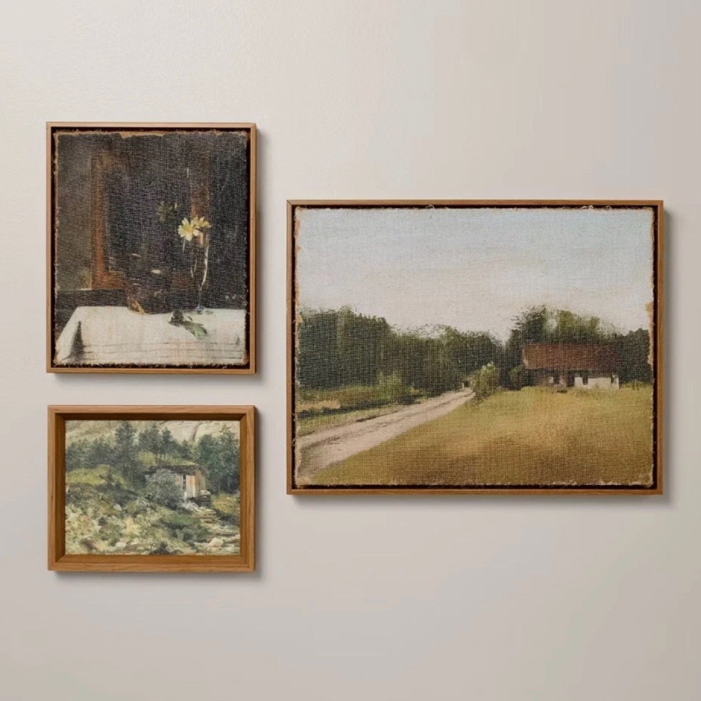 3pc 10x8 / 10x12 / 18x14 Mixed Gallery Wall Art Set - Hearth & Hand Magnolia NEW